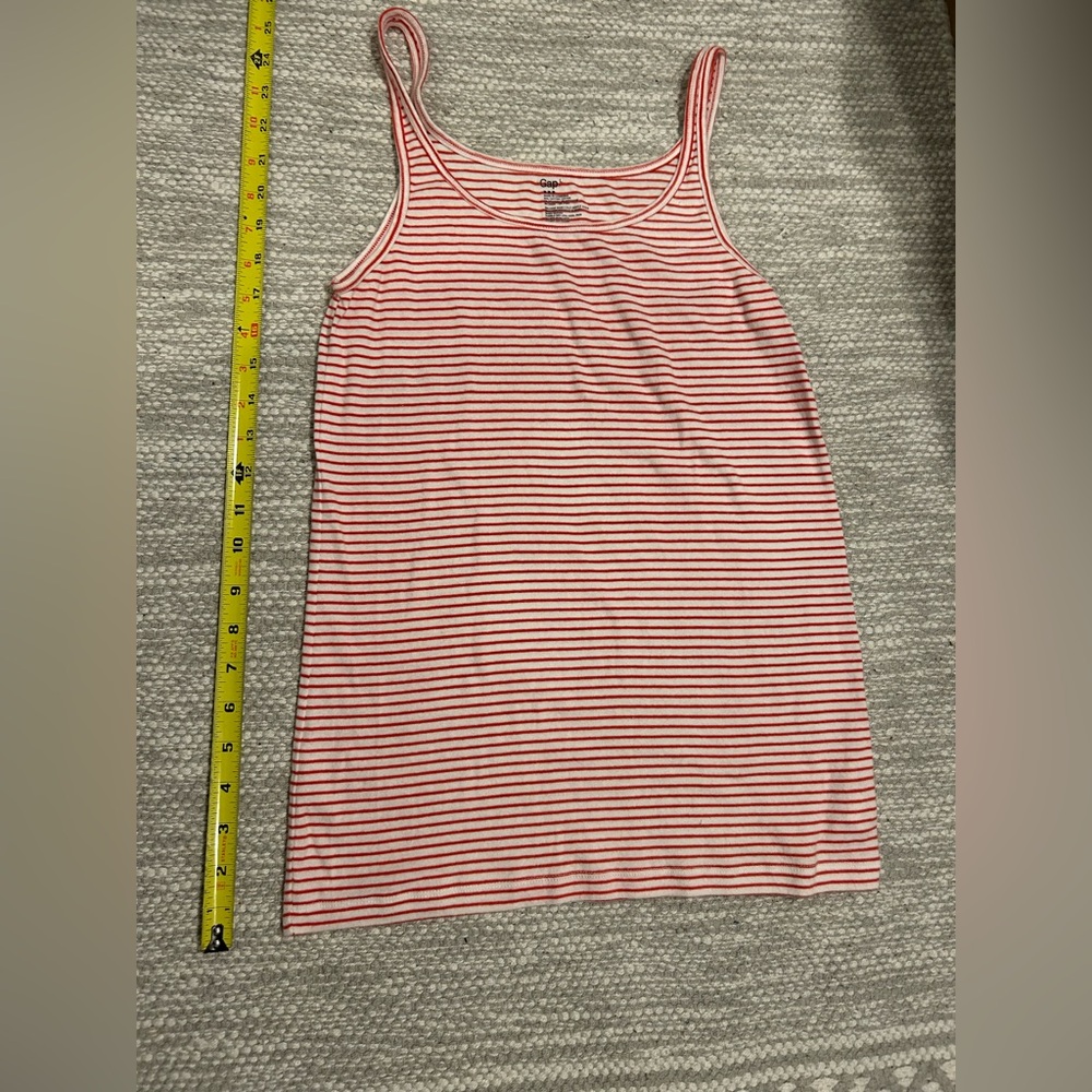 GAP Red and White Striped Sleeveless Top